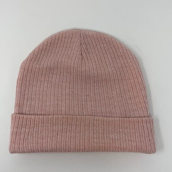 Unbranded Women's Warm & Cozy Ribbed Pink Beanie (See Measurements) - Picture 1 of 8